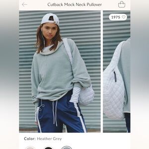 ISO FREE PEOPLE MOVEMENT CUTBACK MOCK NECK PULLOVER SIZE SMALL